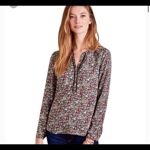 Anthro Meadow Rue Floral Luana Tunic Top - Picture 1 of 7